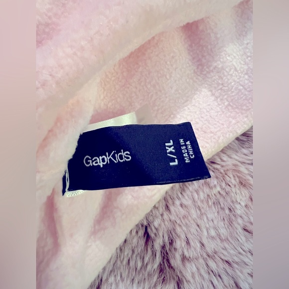 Gap Kids Trapper Fleece Light Pink and Hot Pink Sequins Pom Hat Beanie - Picture 4 of 5